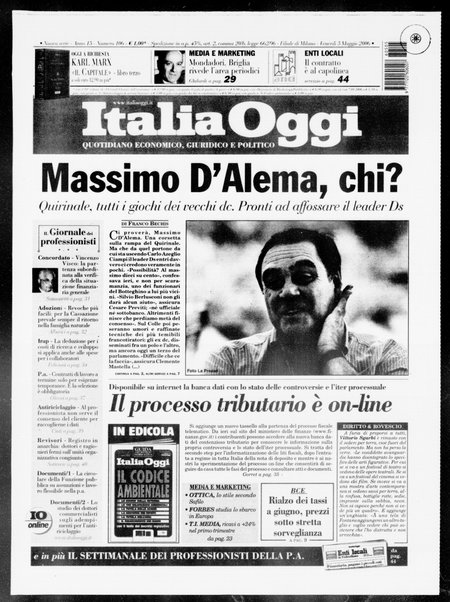 Italia oggi : quotidiano di economia finanza e politica